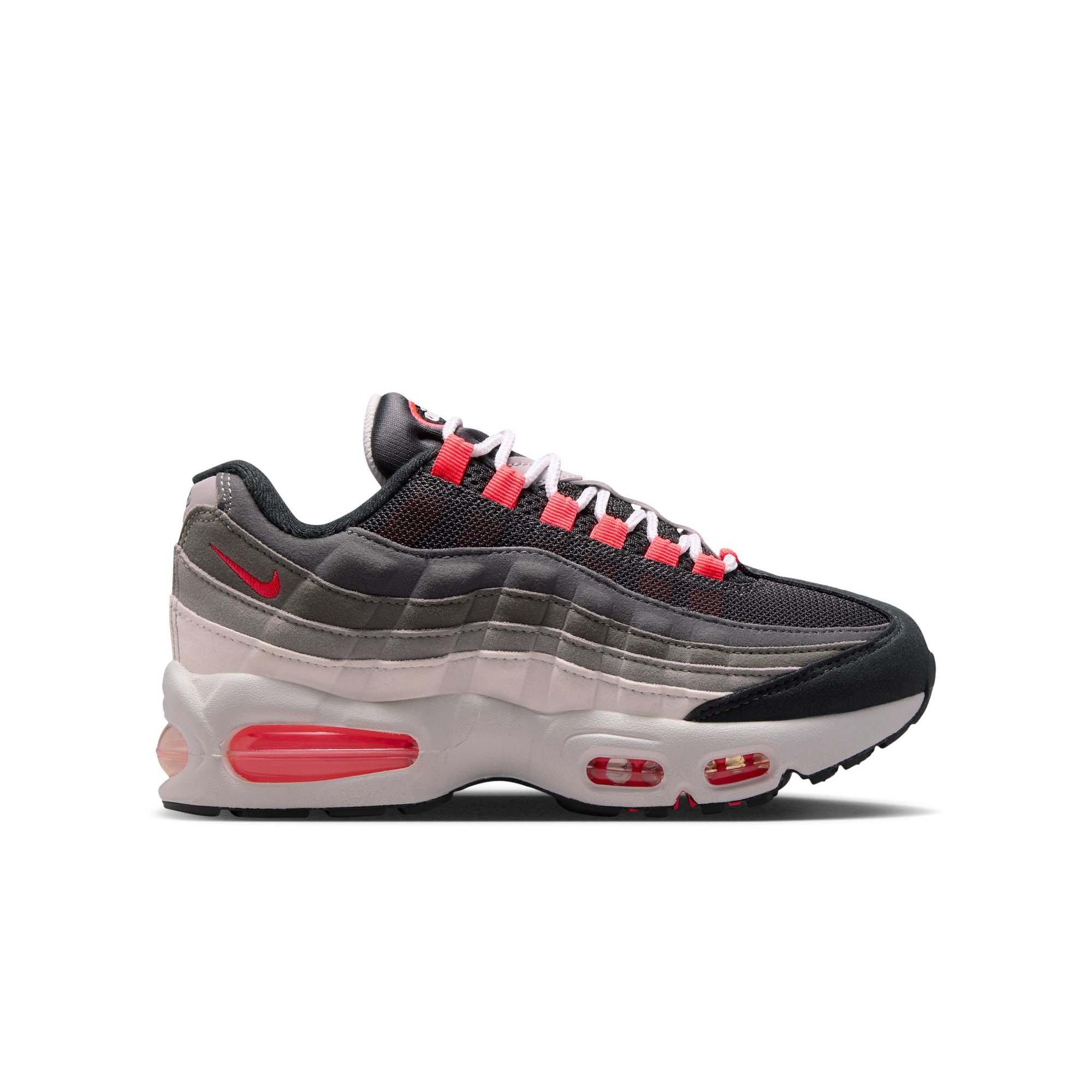 Nike Air Max 95 "Lt Crimson" Grade School Kids' Shoe - MEDIUM ASH/LT CRIMSON/DK PEWTER/DUST